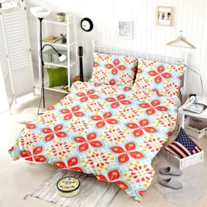 Red Peranakan Folk Art Bedding Set