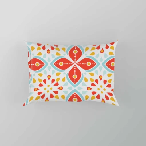 Red Peranakan Folk Art Pillow Case