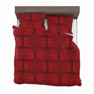 Red Plaid Pattern Bedding Set 2