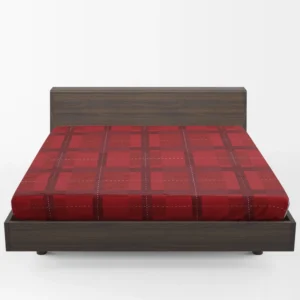 Red Plaid Pattern Fitted Sheet 1