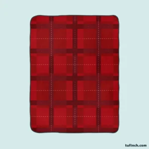 Red Plaid Pattern Fleece Blanket 1