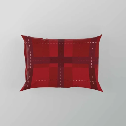 Red Plaid Pattern Pillow Case