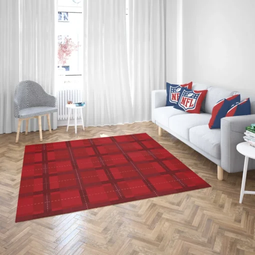 Red Plaid Pattern Rug 2