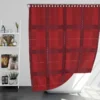 Red Plaid Pattern Shower Curtain