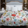 Red Roses Queen Anne's Floral Pattern Duvet Cover