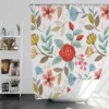 Red Roses Queen Anne's Floral Pattern Shower Curtain