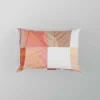 Red White Abstract Patchwork Design Pillow Case