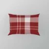 Red White Tartan Plaid Design Pillow Case