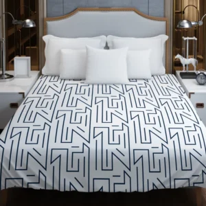 Repeat Lines Minimal Pattern Duvet Cover