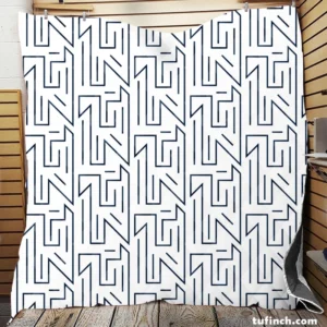 Repeat Lines Minimal Pattern Quilt Blanket