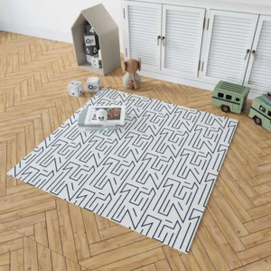 Repeat Lines Minimal Pattern Rug 1