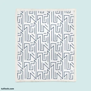 Repeat Lines Minimal Pattern Sherpa Fleece Blanket 1