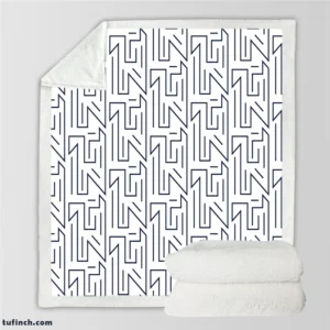 Repeat Lines Minimal Pattern Sherpa Fleece Blanket