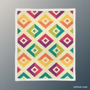 Retro Ethnic Pattern Sherpa Fleece Blanket 1