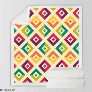 Retro Ethnic Pattern Sherpa Fleece Blanket