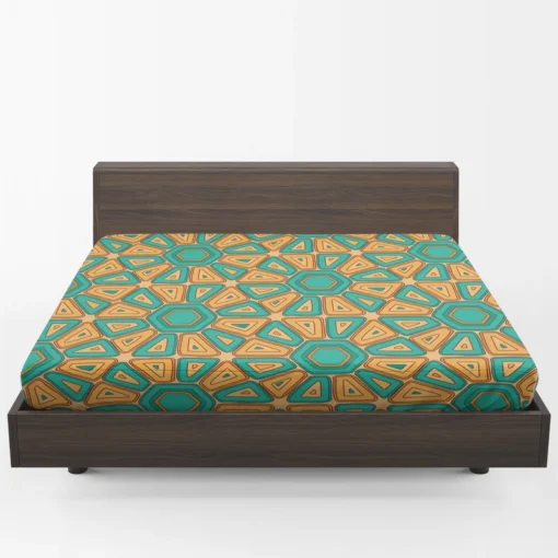 Retro Hexagon Pattern Fitted Sheet 1