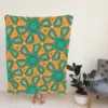 Retro Hexagon Pattern Fleece Blanket