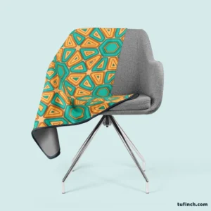 Retro Hexagon Pattern Fleece Blanket 2