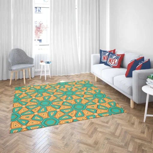 Retro Hexagon Pattern Rug 2