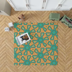 Retro Hexagon Pattern Rug