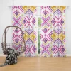 Retro Ikat Folklore Design Curtain