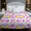 Retro Ikat Folklore Design Duvet Cover