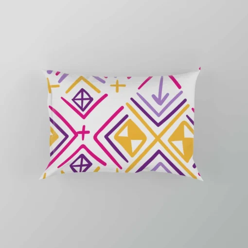 Retro Ikat Folklore Design Pillow Case