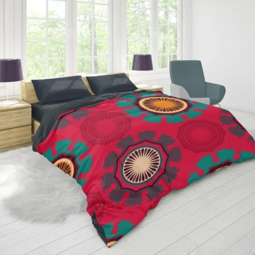 Retro Round Bohemian Pattern Duvet Cover 1