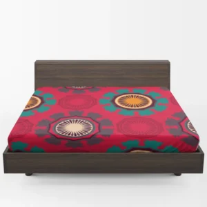 Retro Round Bohemian Pattern Fitted Sheet 1