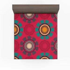 Retro Round Bohemian Pattern Fitted Sheet