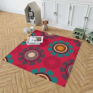 Retro Round Bohemian Pattern Rug 1