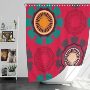 Retro Round Bohemian Pattern Shower Curtain