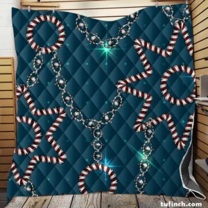 Retro Sketch Golden Chain Design Quilt Blanket