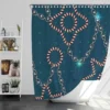 Retro Sketch Golden Chain Design Shower Curtain