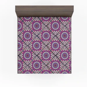 Retro Style Mandala Design Fitted Sheet