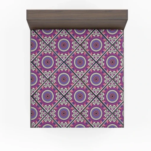 Retro Style Mandala Design Fitted Sheet