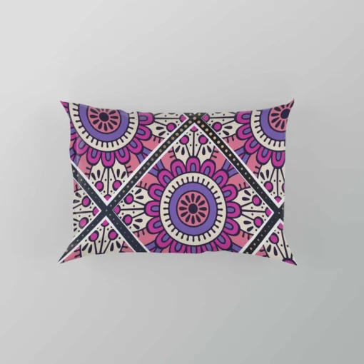 Retro Style Mandala Design Pillow Case