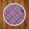 Retro Style Mandala Design Round Beach Towel