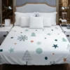 Retro Styled Christmas Pattern Background Duvet Cover