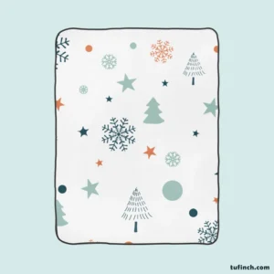 Retro Styled Christmas Pattern Background Fleece Blanket 1