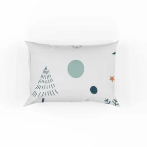 Retro Styled Christmas Pattern Background Pillow Case