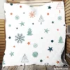 Retro Styled Christmas Pattern Background Quilt Blanket