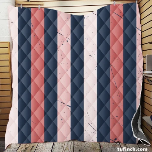 Retro Vintage Background Texture with Vertical Lines Quilt Blanket