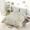 Rhino Gray Organic Abstract Design in Neutral Tones Bedding Set