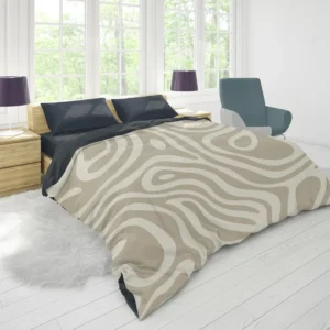 Rhino Gray Organic Abstract Design in Neutral Tones Duvet Cover 1