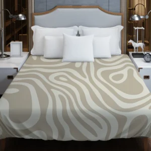 Rhino Gray Organic Abstract Design in Neutral Tones Duvet Cover