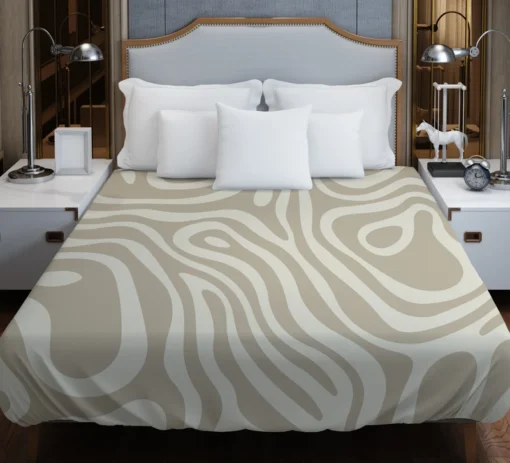 Rhino Gray Organic Abstract Design in Neutral Tones Duvet Cover