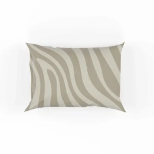 Rhino Gray Organic Abstract Design in Neutral Tones Pillow Case