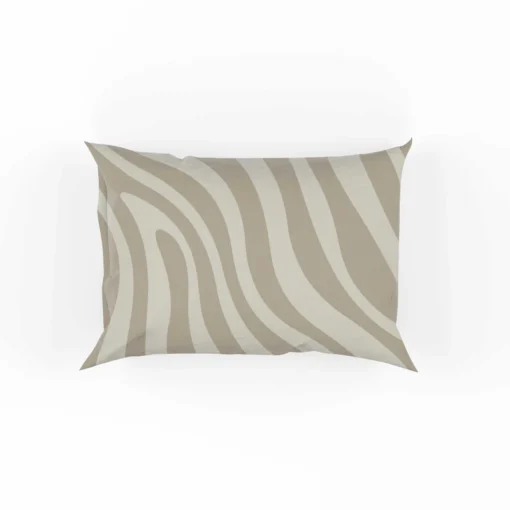 Rhino Gray Organic Abstract Design in Neutral Tones Pillow Case