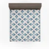 Rhombus Ikat Blue Design Fitted Sheet